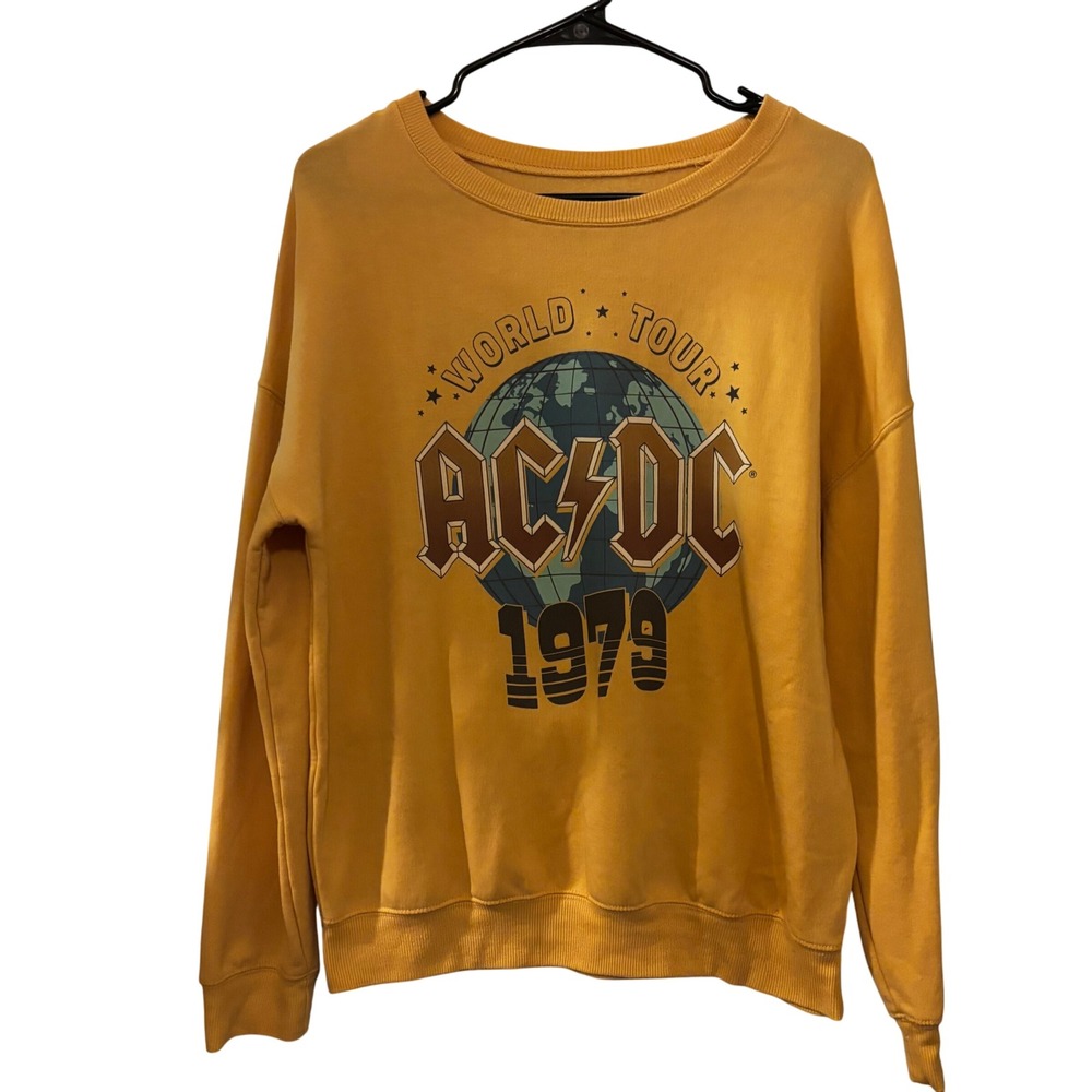 AC/DC Women's Pullover Sweatshirt World Tour 1979 Sz S Pre-owned Vintage